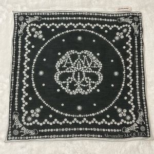 Alexander McQueen Black Diamond and Leopard Square Scarf